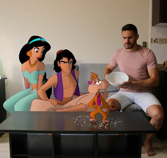Guy Continues To Place Disney Characters Into His Photos And The Result Looks Like They're Having A Blast (30 New Pics)