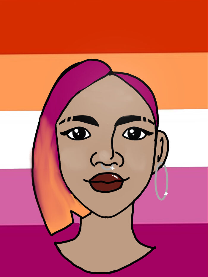 My Lesbian Pride Flag Character!