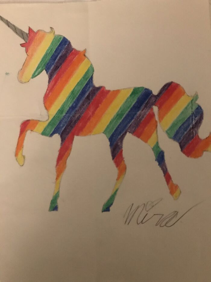 My Pride Unicorn, Drawn By Me As A Proud Pansexual. Happy Pride!