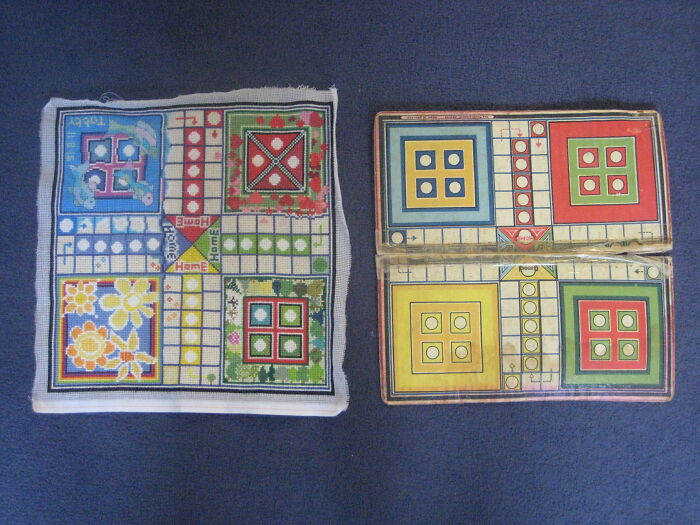 Old Family Ludo Board And My Crosstitch Version