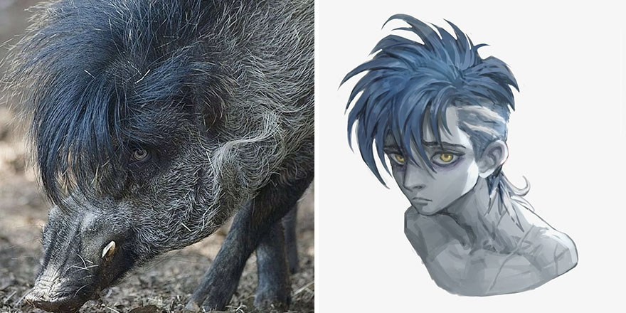 Korean Artist Transforms Animals Into Anime-Like Characters While Keeping  Their Features (23 Pics) | Bored Panda