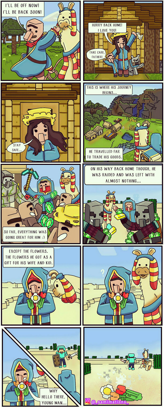 The Life Of A Wandering Trader In Minecraft