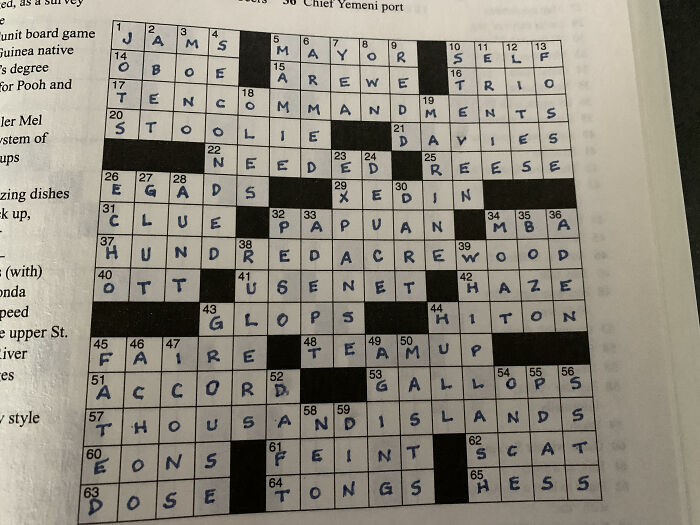 Crossword I Just Finished...