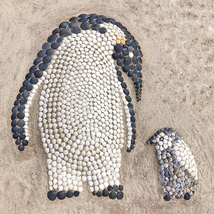 This Artist Creates Captivating Animal Portraits From Seashells Found At The Beach (30 Pics)
