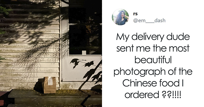 Twitter User Shared The Epic Picture A Food Delivery Person Took And Went Viral With People Tweaking It To Make It Even More Artsy