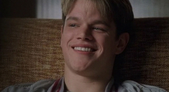 Matt Damon, en El Indomable Will Hunting, la historia del pedo fue improvisada, y la risa de Damon fue una reacción real