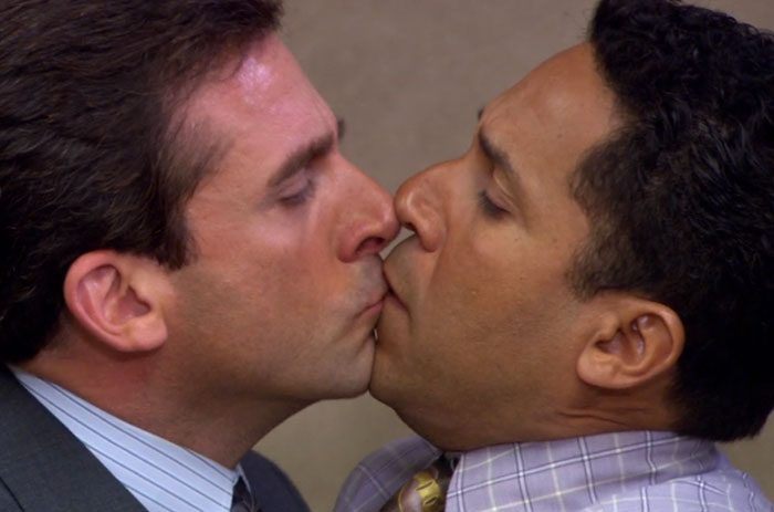 Steve Carell’s Surprise Kiss On “The Office” Wasn’t In The Script