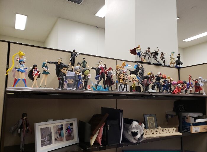 I Collect Various Anime Figures. These Are Just The Ones On Top Of The Desk.