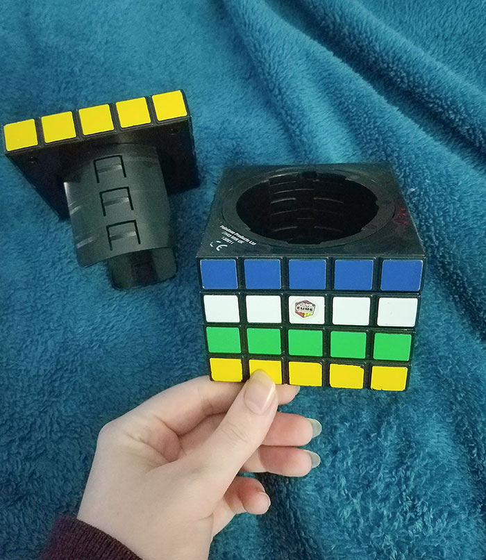 This Rubik's Cube Safe That I Have. You Have To Line The Colors Up In A Certain Order To Unlock It