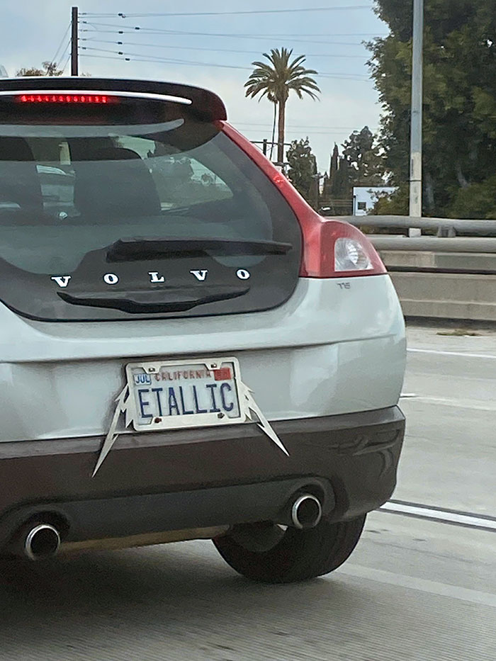 Saw This Awesome Metallica Plate On The Freeway Today