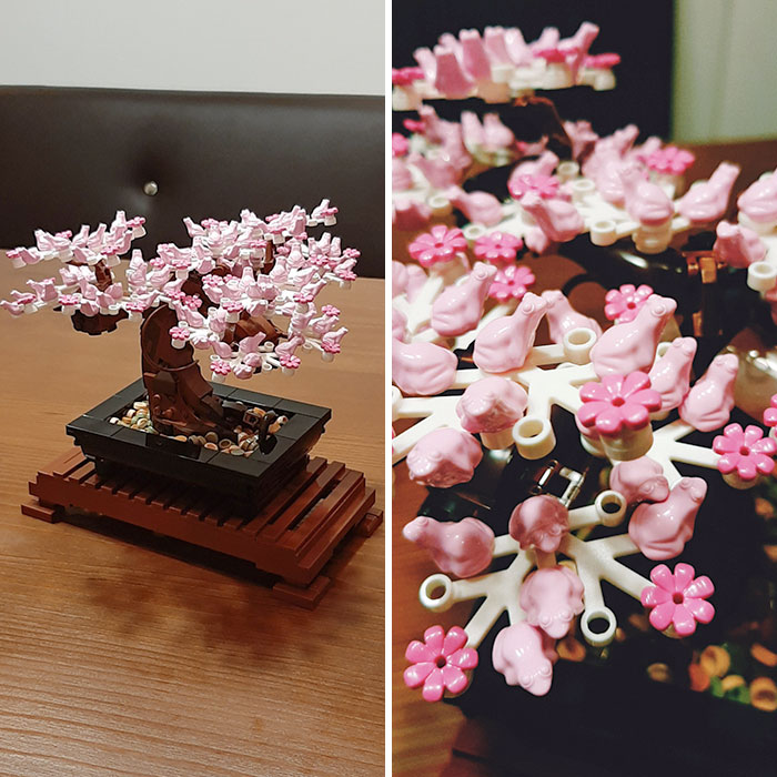 Las flores de mi bonsái de LEGO son pequeñas ranas