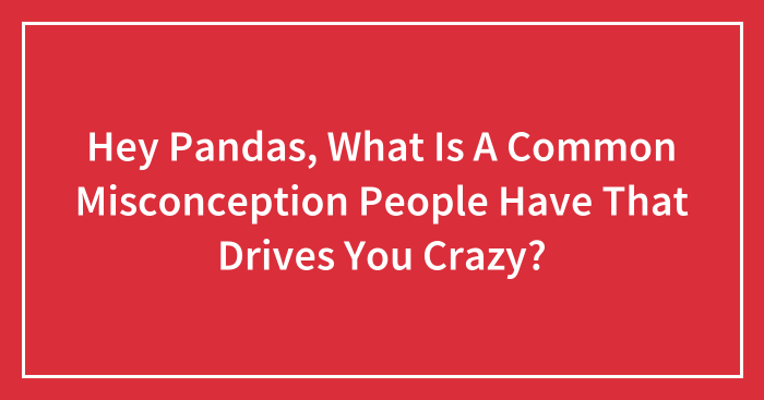 Hey Pandas, What Is A Common Misconception People Have That Drives You Crazy? (Closed)