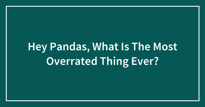 Hey Pandas, What Is The Most Overrated Thing Ever? (Closed)