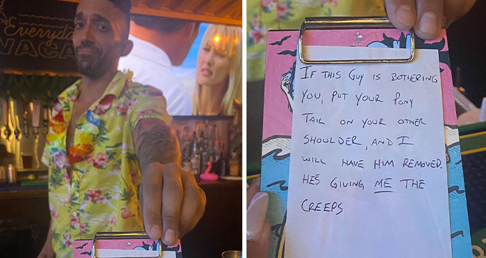Hero Bartender Goes Viral For Giving A Fake Receipt With A Note To Two Girls Being Harassed By A Creepo