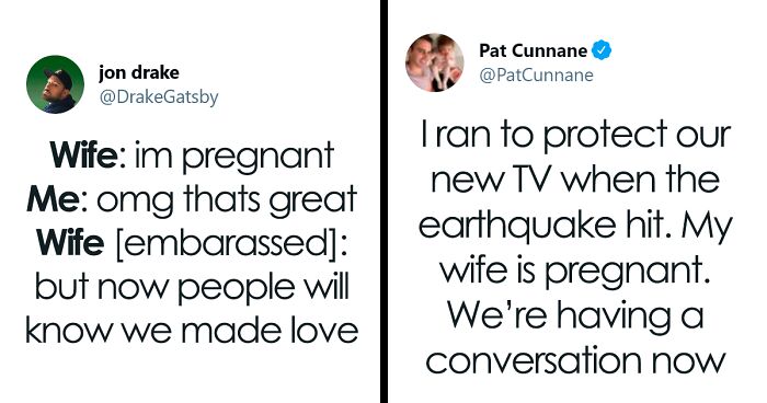Best Pregnancy Jokes These Dads Just Had To Tweet | Bored Panda