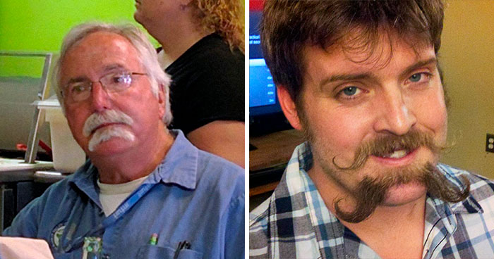 30 Hombres que decidieron probar la tendencia del «doble bigote» y obtuvieron resultados ridículos