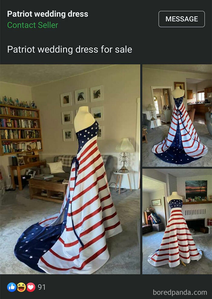 Has Any Other Country Had People Wear Their Flag As A Wedding Dress? No? Just... Ew