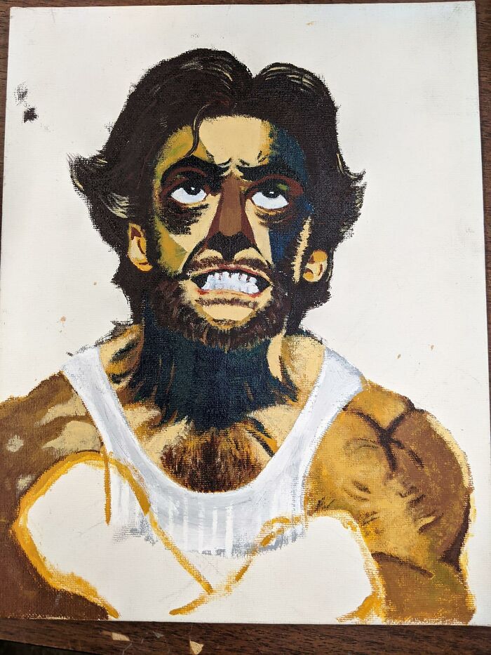Roommate Works In A Thrift Shop, And Someone Brought In An Unfinished Logan Painting