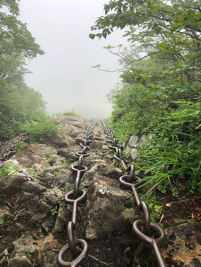 To Reach The Peak Of Mt. Ishizuchi In Japan You Have To Climb These Large Link Chains