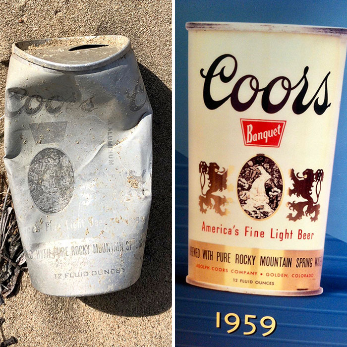 Found The Can On The Left Today Where I Live On The Beach. Found Online That This Design Is From 1959