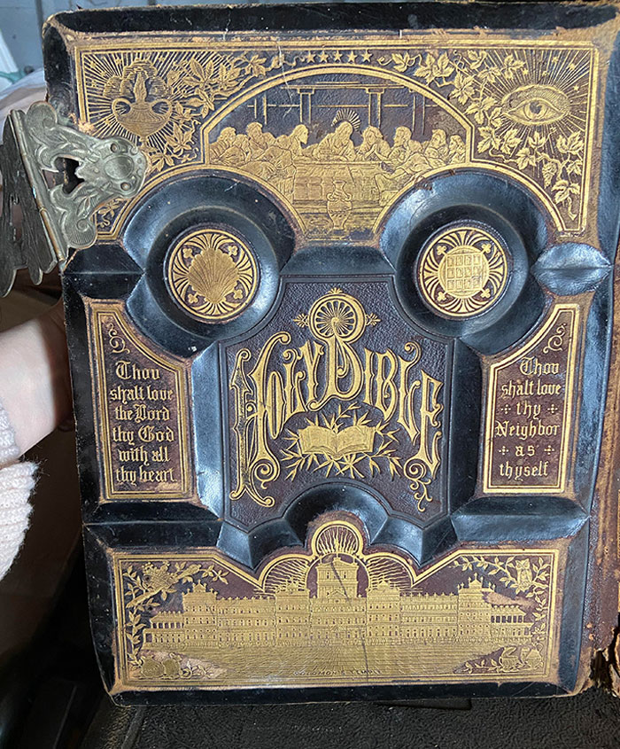 Found This Very Old Holy Bible In My Parents' Garage. Dated 1881. Thought Maybe You Guys Might Find It Interesting As Well