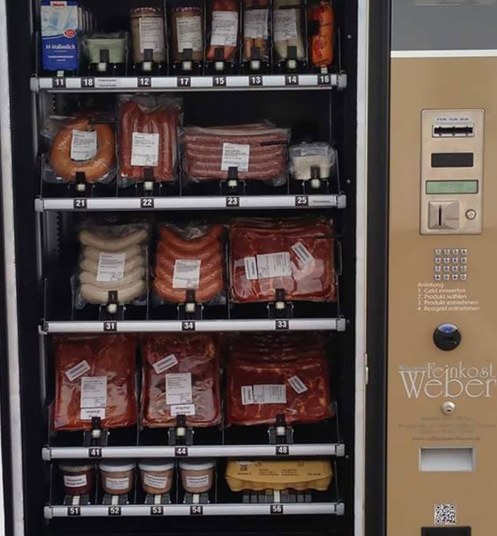 Una máquina expendedora de carne cerca de mi ciudad natal en Alemania