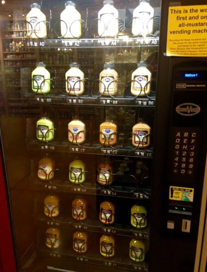 Saw This All-Mustard Vending Machine Yesterday