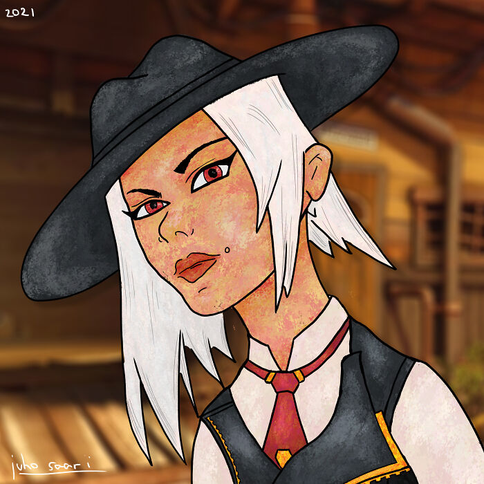 Here's My Digital Drawing Of Ashe From Overwatch!