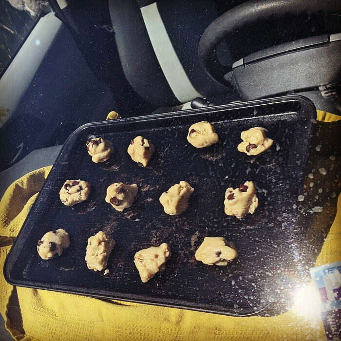 Took Advantage Of Today's Heat To Bake Cookies In My Car