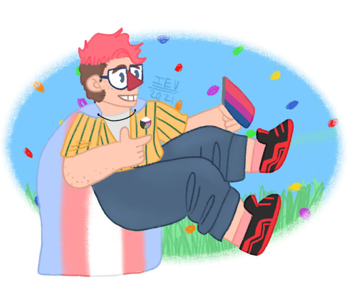 Drew Myself With All My Flags
