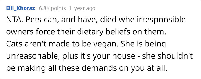 Vegan Stepdaughter Makes A Scene After Parents Refuse To Change Their Cat's Diet To Vegan