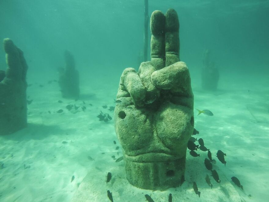 This Is Sculpture Found In An Underwater Museum Called The Musa With 500 Other Sculptures And Artifacts.