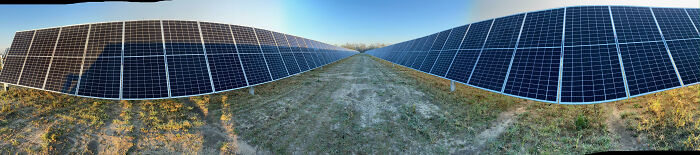 Took This Panoramic Shot On One Of My Solar Projects. It's Not Particularly Unnerving Or Scary But...infinity, Man!