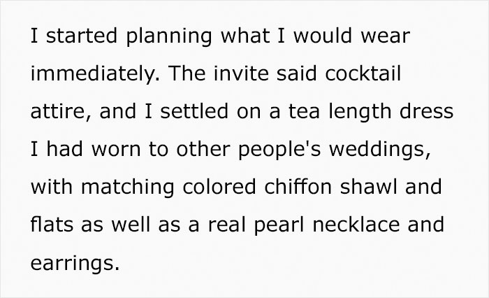 Woman Wonders If She Was Wrong To 'Upstage' The Bride In A Very Informal Wedding