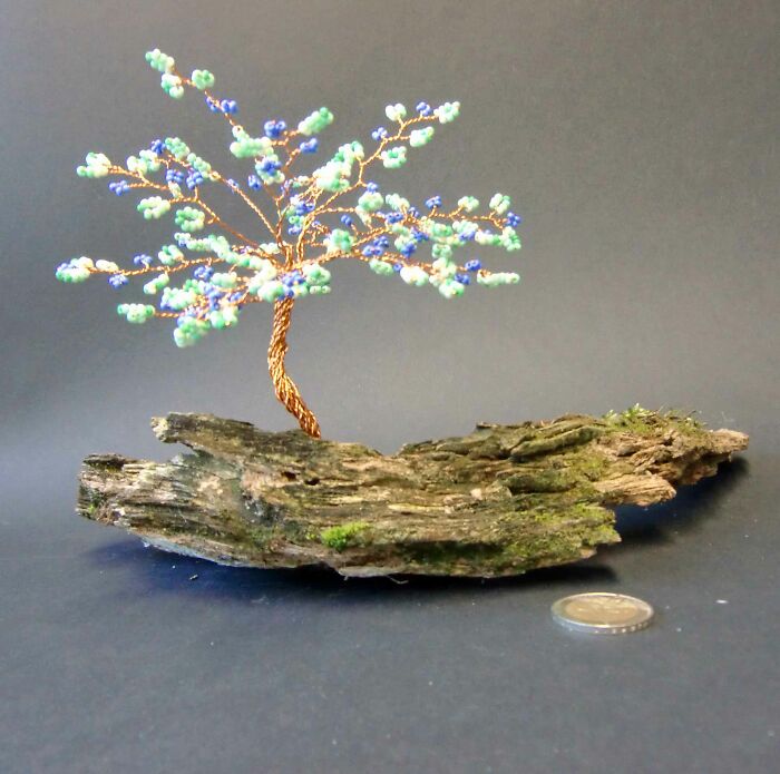 I Create Miniature Trees From Beeds And Iron Wire