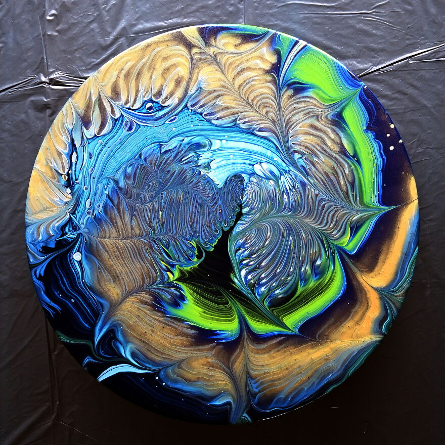 Gorgeous Straight Pour ~ New Gold Medal For Slovenia In Olimpic Games ~ Fluid Art Painting Gorgeous Straight Pour ~ New Gold Medal For Slovenia In Olimpic Games ~ Fluid Art Painting