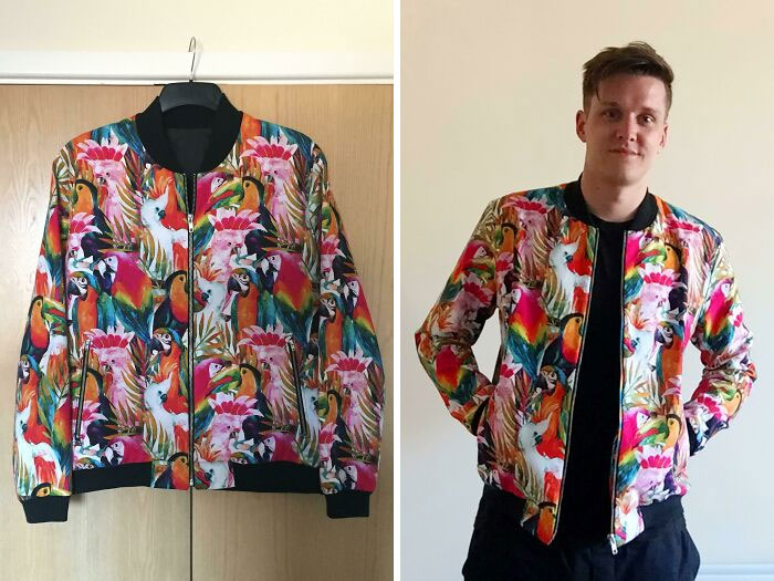 Self Drafted Bomber Jacket. I Saw The Fabric And Knew I Had To Make Something. It’s My First Crack At A Jacket And The First Real Wearable Garment I’ve Made For Myself! I Think I’m Going To Be Making A Lot More!