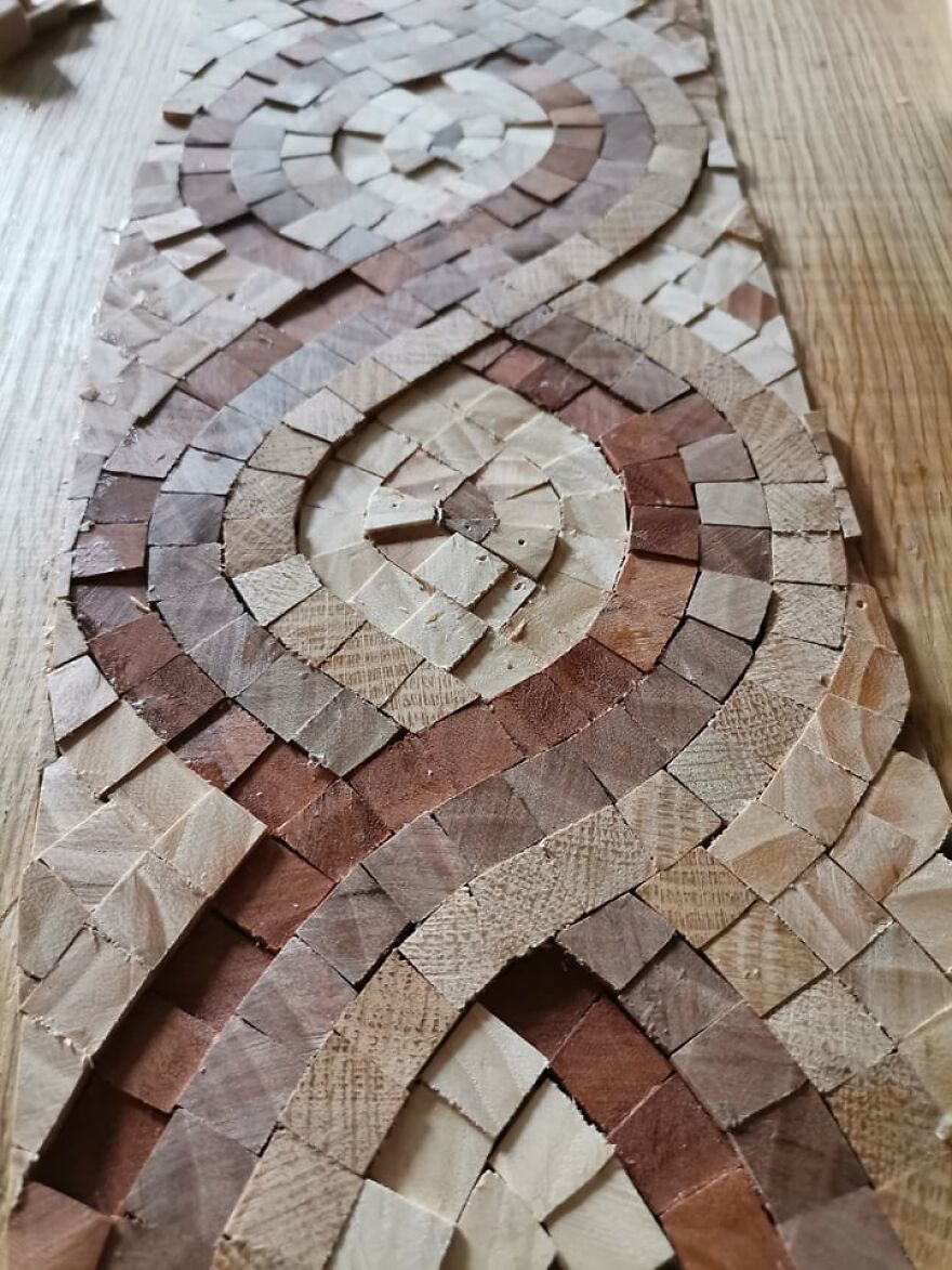 We Made Unique Handmade Tables With Over 1000 Pieces Of Wood And 160 Hours Of Manual Labor
