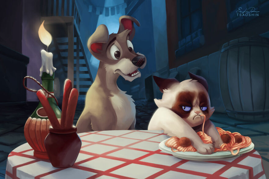 Artist Inserts The Legendary Grumpy Cat Into Disney Movies, And The Result  Is Hilarious (13 Pics) | Bored Panda