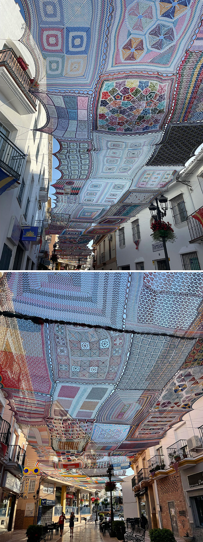 Ladies In My Village In Southern Spain Crochet And Hang These Over This Street
