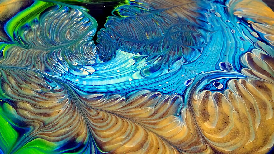 Gorgeous Straight Pour ~ New Gold Medal For Slovenia In Olimpic Games ~ Fluid Art Painting Gorgeous Straight Pour ~ New Gold Medal For Slovenia In Olimpic Games ~ Fluid Art Painting