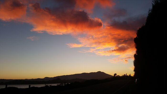 Sunset With Mt. Tamalpais In View, Marin County, Ca.