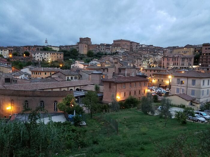 Summer Evening View From Our Hotel Room In Siena, Italy