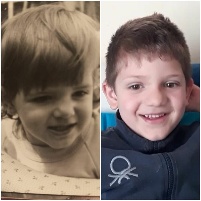 Me At 1 Year And My Son At 5.. With Picture Of The Same Age The Resemblance Is Stronger...