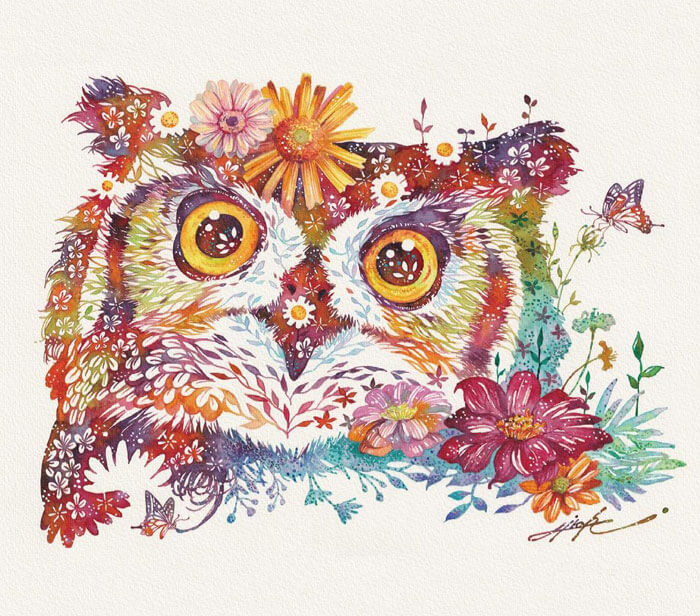 Watercolor-Art-Animals-Hiroki-Takeda