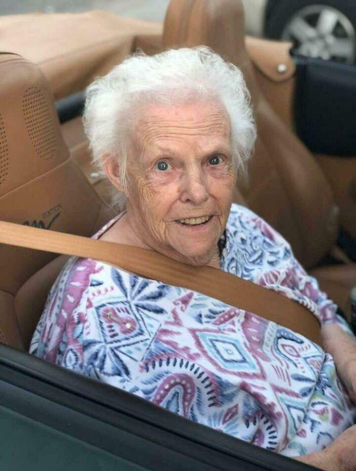 Grandma, Former Champion Drag Racer, Riding In My Miata For The First Time. She Asked If I Could Get Her One!