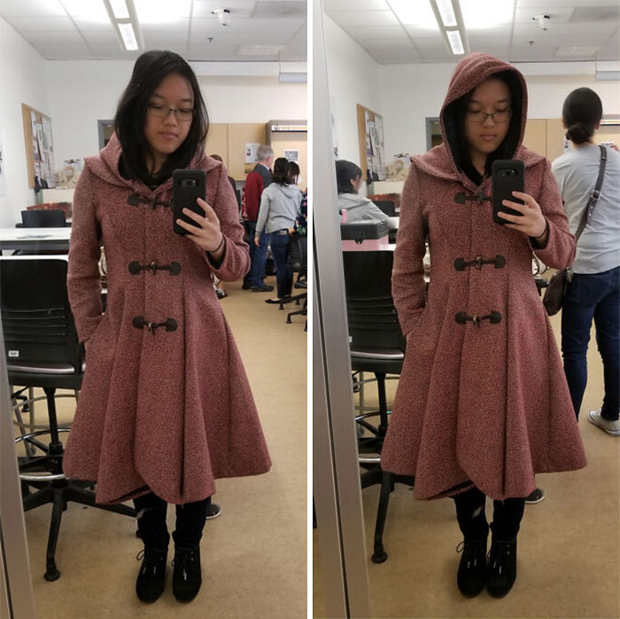 Simplicity 8262, Modified To Have A Hood Instead Of A Double Collar. Now To Walk Around Looking Dramatic