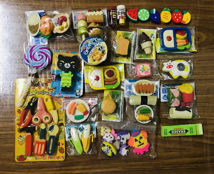 I Collected Novelty Erasers As A Child And Teen. This Is About A Fifth Of My Collection