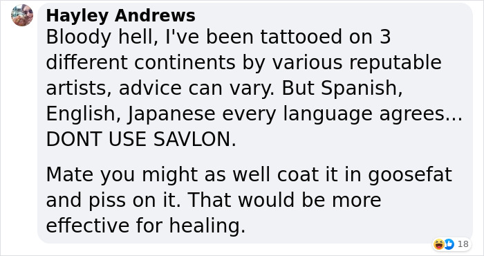Tattoo Parlor Shares A Now-Viral Chat With A "My Dad Says" Customer Who Failed To Follow Instructions