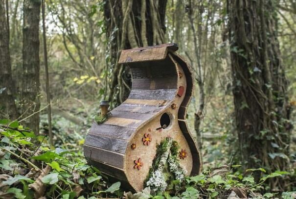 Reclaimed Wood Hobbit Birdhouses